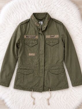 🧥 NWT Brandit M65 Giant Sherpa-Lined Military Jacket XS Olive 🧥